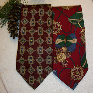Lot of 2 Tommy Hilfiger Mens Ties 100% Silk